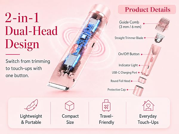 ladies trimmer for pubic and bikini