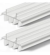 2Pcs 36" Long Door Bottom Replacement, Under Door Seal with Vinyl Fins for Weatherproofing and In...