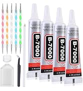 B7000 Glue Rhinestone Applicator Kit, Clear B-7000 Glue with Precision Tip Art Dotting Stylus Pen...