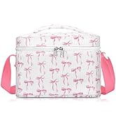 TESAFNG Insulated Lunch Bag for Women, Cute Corduroy Reusable Lunch Box for Adult, Leakproof Cool...