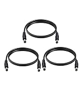 GGIPOWY 5.5mm x 2.5mm 12V DC Power Cable 3-Pack,DC5525 Male to Male Extension Cable 18AWG for CCT...