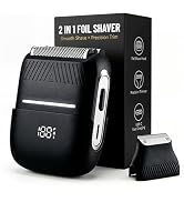 2-in-1 Electric Shaver for Men - Foil Shaver for Face, Precision Trimmer, USB-C Rechargeable, IPX...
