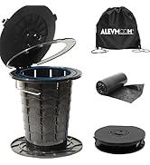 ALEVMOOM Upgrade Retractable Portable Toilets Travel Toilet, Adjustable Height Foldable Camp Toil...