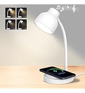 RORENSE 3 in 1 Desk Lamp with Speaker Lamp 15W Fast Wireless Charger Lamp Foldable & Portable Lig...