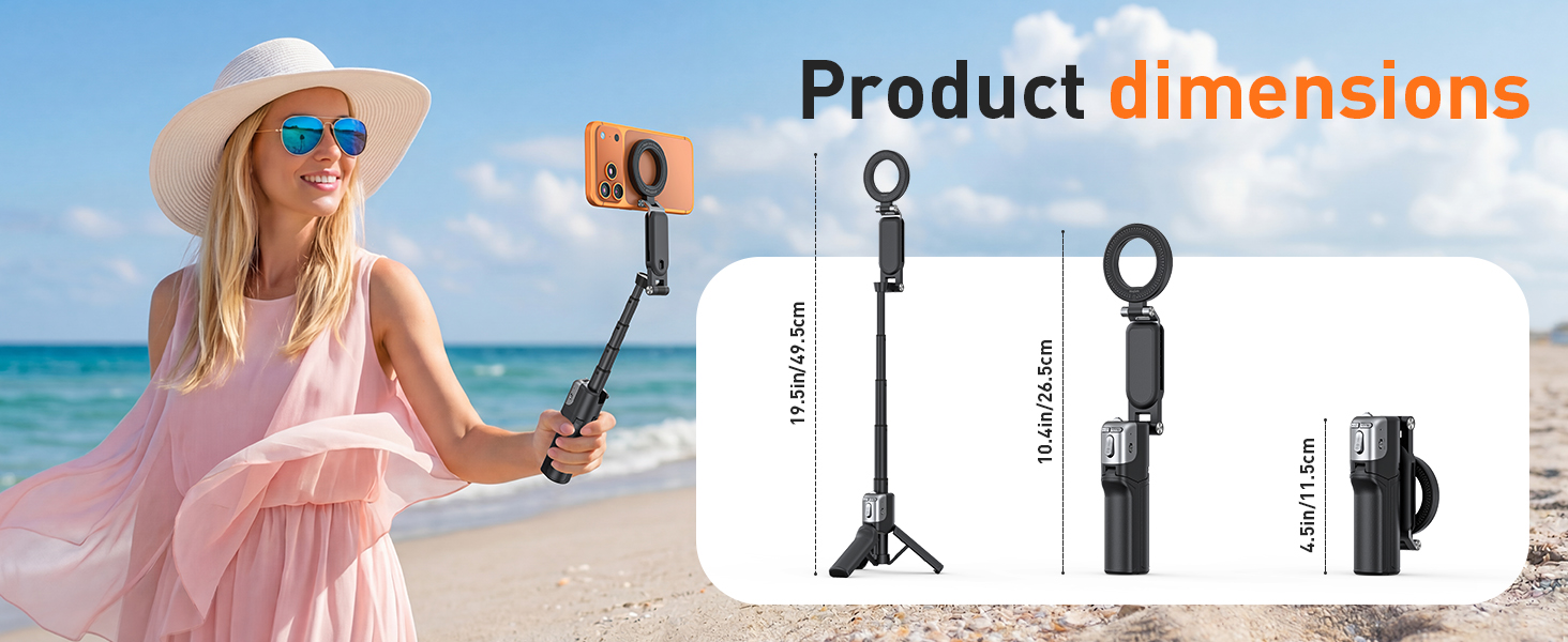 phone camera grip handle smartphone mobile selfie stick tripod for iphone 16 17 pro max