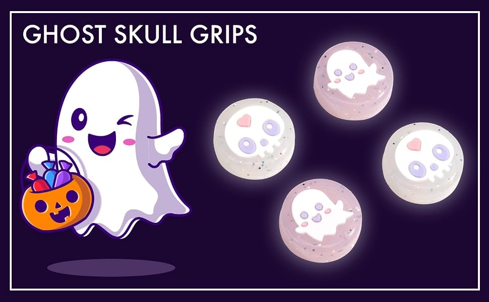 Ghost Skull Thumb Grips