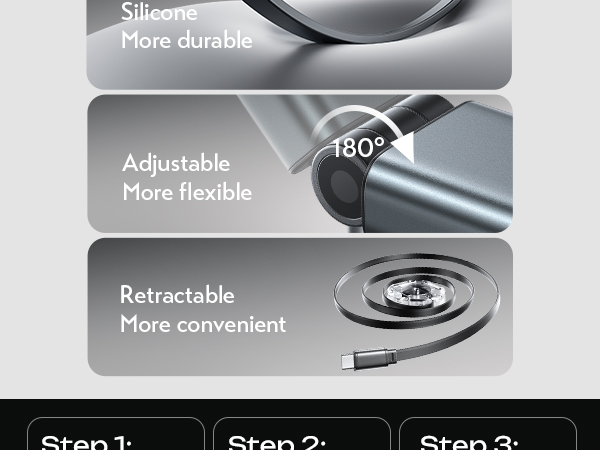 Retractable car charger usb c