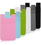 Card Holder for Phone case, Meroqeel Sticky Wallet for Business, ID and Credit Card, Silicone Cel...