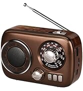 Gelielim Portable Radio AM FM SW, Bluetooth Speaker Vintage Retro Radio, Support USB/TF Card,Best...