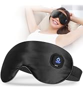 Ezona Cordless Heated Eye Mask for Dry Eyes, Silk Sleep Eye Mask for Travel, Warm Eye Compresses ...