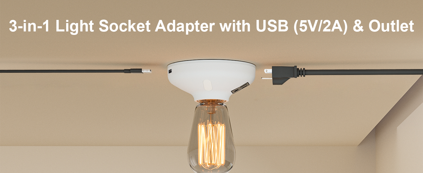 light socket outlet adapter