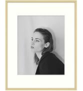 Golden State Art, 11x14 Aluminum Photo Frame with Ivory Mat for 8x10 Pictures - Sawtooth Hangers,...