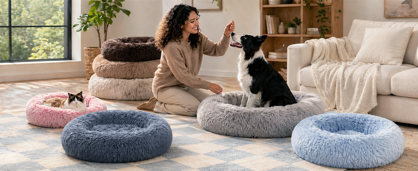 plush dog bed PC A+ 4-3