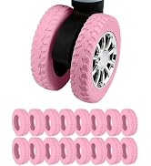 Aorotost 16Pcs Silicone Luggage Wheel Covers for 2-2.4" Spinner Wheels,Pink | For exposed double ...