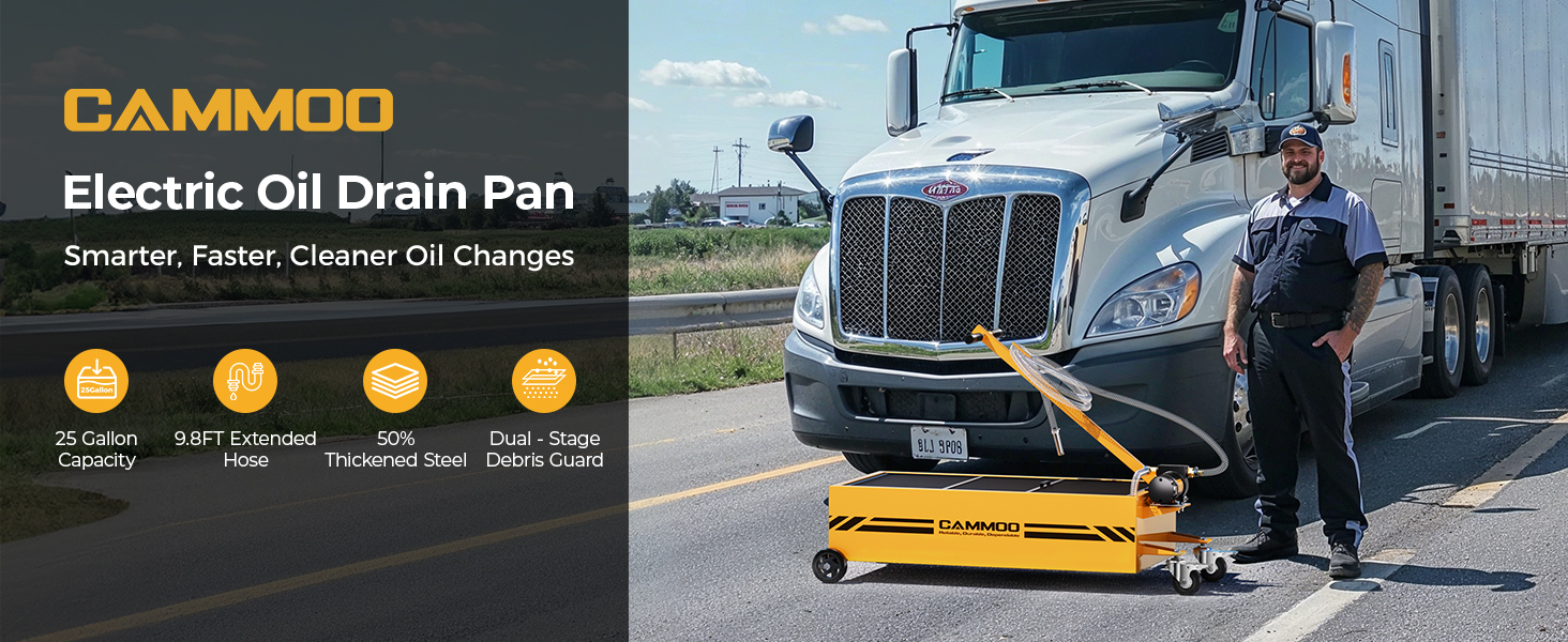 oil catch pan, drain pan, oil drain pan for oil change, 25 Gal electric oil drain pan