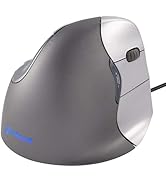 Evoluent VM4R Vertical Mouse 4 Right Hand Ergonomic Mouse Wired USB – Relieves Wrist Discomfort, ...