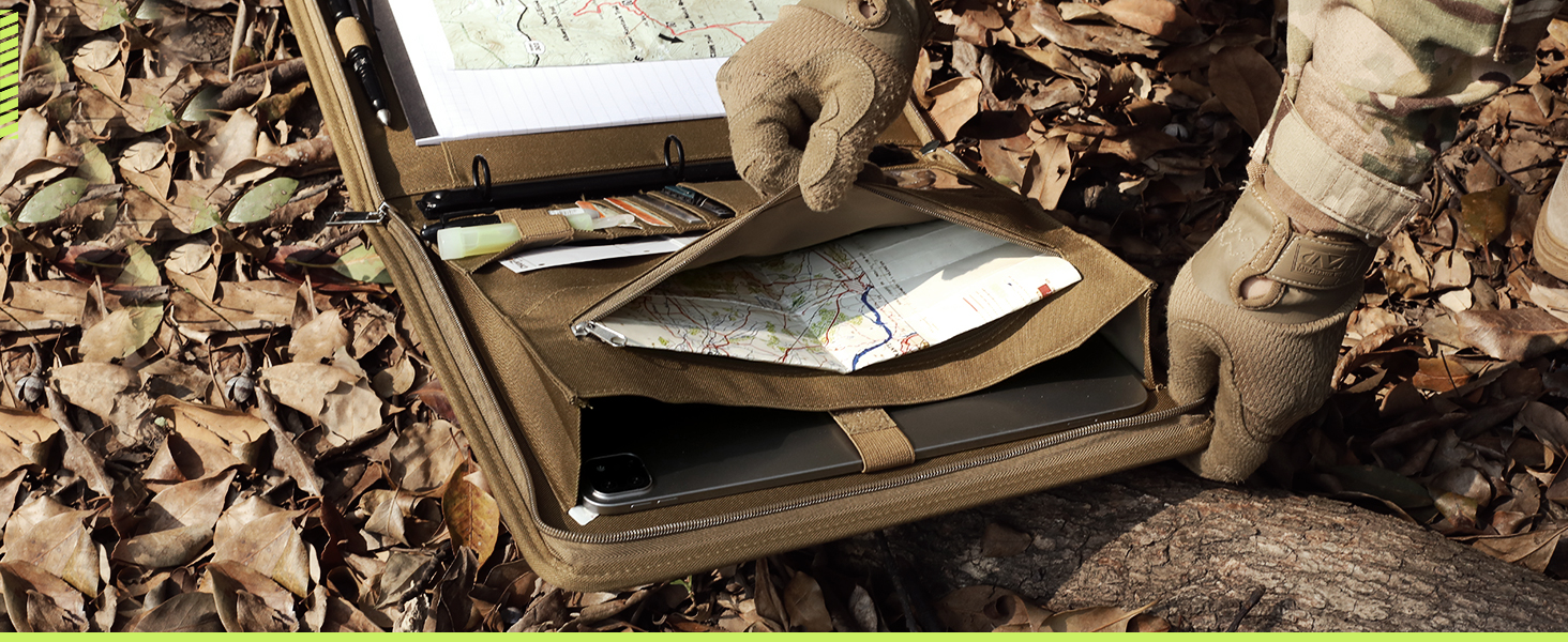 LIVANS Tactical Notebook portfolio Padfolio Ring Binders