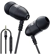 Moxking Wired Durable Metal Earphones Earbuds w Microphone and Volume Control, Deep Bass Clear So...