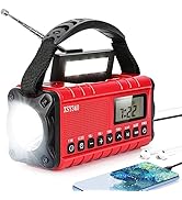 10000mAh NOAA Emergency Weather Radio, Portable Power Bank with Solar Charging, Hand Crank , NOAA...