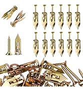 80PCS Self Drilling Drywall Anchors with Screws,40 Sheetrock Anchors (0.47x1.57 Inch) & 40 Zinc E...