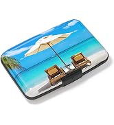 Atufsuat Credit Card Holder, Mini Aluminum Card Wallet RFID Blocking Slim Metal Hard Card Case fo...