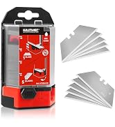 HAUTMEC Utility Knife Blades 100-Pack, SK2 Heavy Duty Razor Blades with Innovative Safe Dispenser...