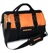17 Inch Tool Bags for Men or Women TOOLMAK Organizer Wide Mouth Water-Proof Multi-Use Tool Tote B...