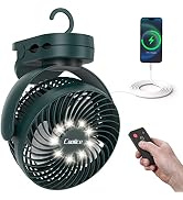 Camping Fan with Remote Control - 12000mAh Rechargeable Battery Powered Fan, Camping Fans for Ten...