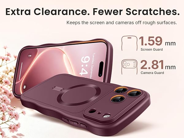 For iPhone 18 Pro 17 Pro Case Compatible with MagSafe Wavy Shockproof Slim Durable Drop Protection
