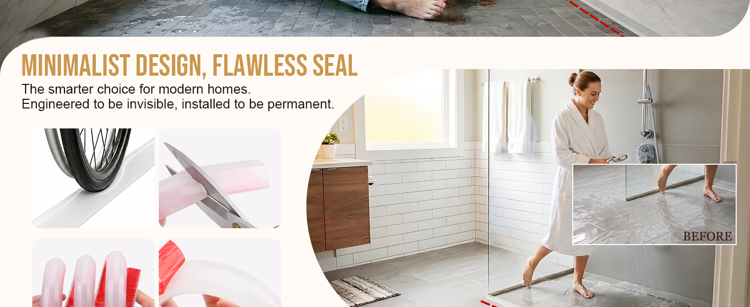 shower threshold water dam