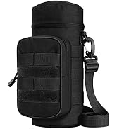 IronSeals Tactical Molle Water Bottle Holder Pouch Hydration Carrier Bag with Detachable Shoulder...