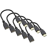 DoroJepi Short HDMI Extender Cable 1FT 5-Pack, 4K HDMI Extension Male to Female Adapter Supports ...