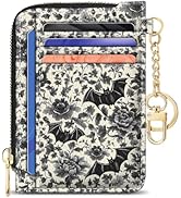 GIANCOMICS Slim Wallet Credit Card Holder Women, Goth Bat Rfid Blocking Small Card Case, Keychain...