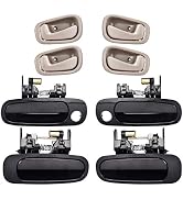 FAERSI 8Pcs Exterior Interior Door Handles Front and Rear Left Driver Side & Right Passenger Side...