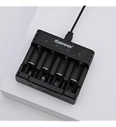 Keeppower 4-Bay USB-C Battery Charger for Rechargeable CR2/CR123A/16340 Li-ion Batteries