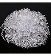 300pcs 1.5inches Securing Fabric Clips Plastic Shirt Alligator Clips Clear Organize Clip U Shape ...