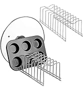 SANNO Pot Lid Organizer Pot Lid Rack Holder Suitable for Bakeware Dish Plate, Cutting Boards, Pot...