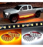 Nilight Truck Running Board Lights 2PCS 60 Inch LED Side Maker White Courtesy Light & Sequential ...