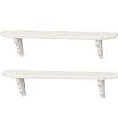 2Pcs White Dollhouse Wall Shelf,1:12 Scale Miniature Dollhouse Decor Accessories,Doll House Stora...