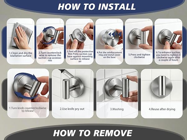 rustproof shower hooks towel hooks for bathroom wall no drilling suction cup utility hook hanger