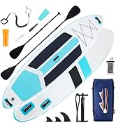 DUMOS Inflatable Stand Up Paddle Board, 10.5'×33'' Paddle Boards with Non-Slip Deck, Durable Adva...