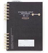 DesignWorks Ink Standard Issue Notebook No. 12 – 6" x 8.25" Undated Daily Planner & Writing Journ...