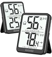 Antonki 2 Pack Room Thermometer Small Hygrometer Indoor Humidity Monitor Sensor, Digital Temperat...