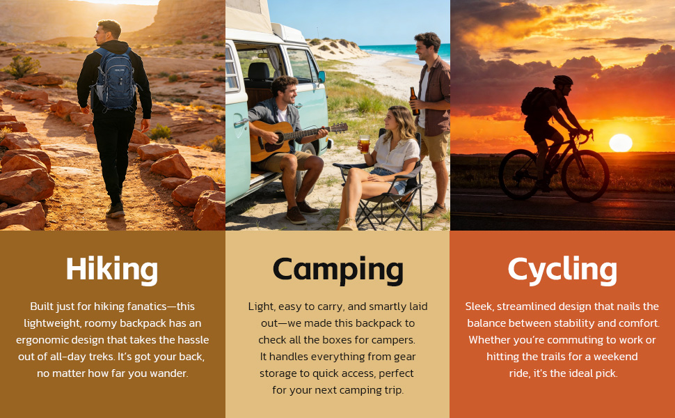 backpack for hiking camping cycling