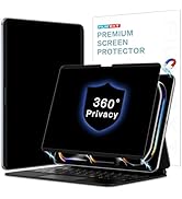 Magnetic 4 Way Privacy Screen for iPad Pro 13 inch M5 2025/M4 2024 (8th/7th Gen)- Snap On Install...