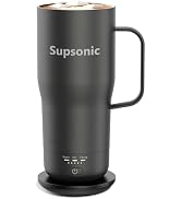 Supsonic - 20oz Self Heating Mug, Electric Coffee Mug Warmer Set with Auto Shut Off, Rechargeable...