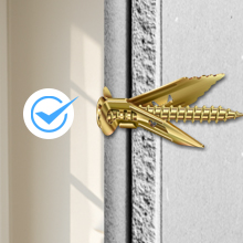 The anchor stays securely in the wall, ready for reuse with zero damage.