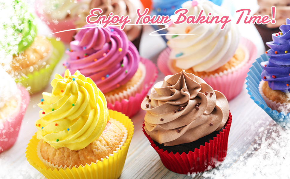 red pink muffin liners