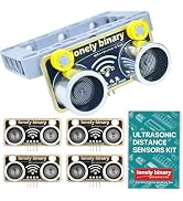 Lonely Binary 5-Pack Ultrasonic Distance Sensor Gold Edition - Supports 4 Modes (I2C, UART, 1-Wir...