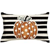 AVOIN colorlife Fall Polka Dot Pumpkin Throw Pillow Cover 12x20 Inch, Seasonal Autumn Thanksgivin...